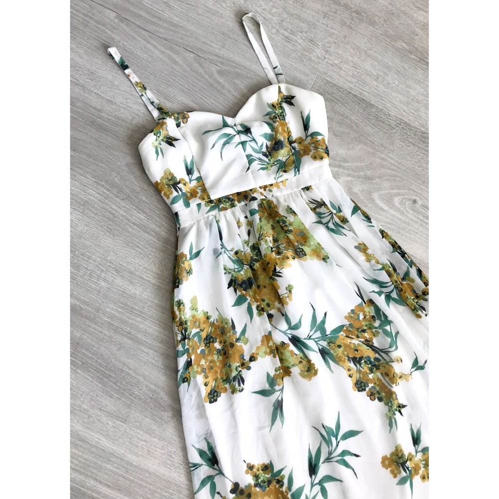 Eva Mendes For New York & Company Floral Maxi Dress Size 2